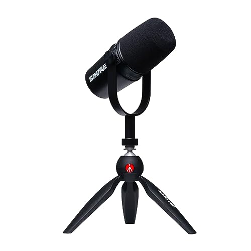 Shure MV7 USB-Mikrofon mit Tripod für...