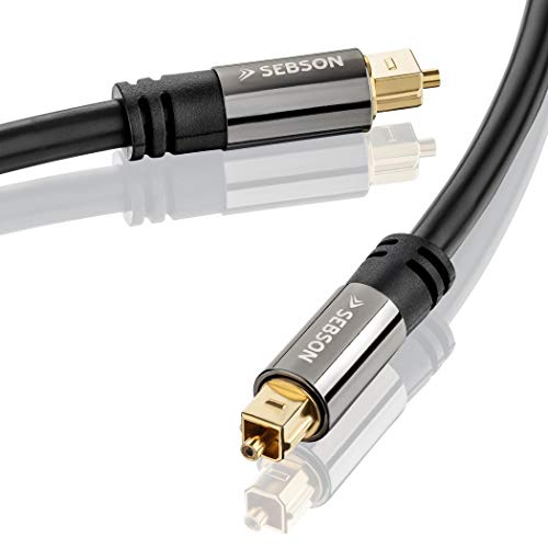 SEBSON Optisches Kabel 2m, Toslink Audiokabel...