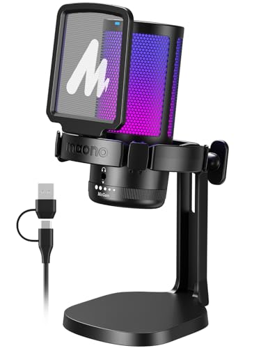 MAONO USB Gaming Mikrofon für PC,...