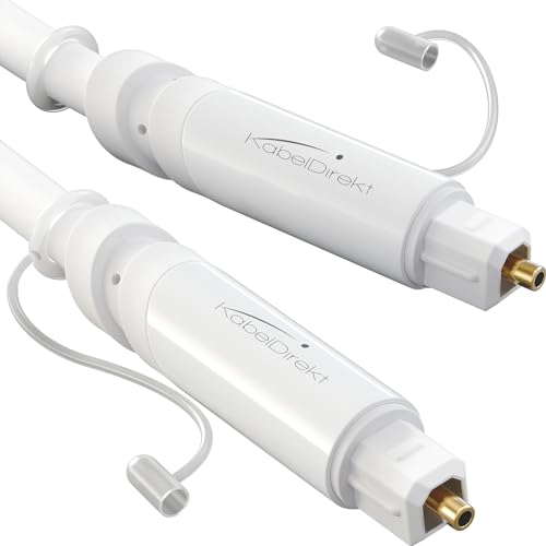KabelDirekt – TOSLINK-Kabel weiß,...