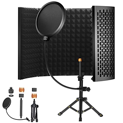 Mikrofon Isolation Shield mit Pop Filter und...