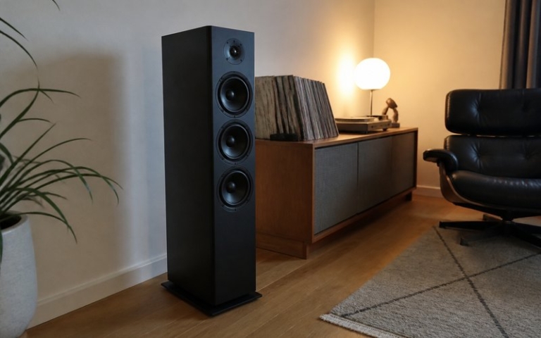 Standlautsprecher neben dem Sideboard
